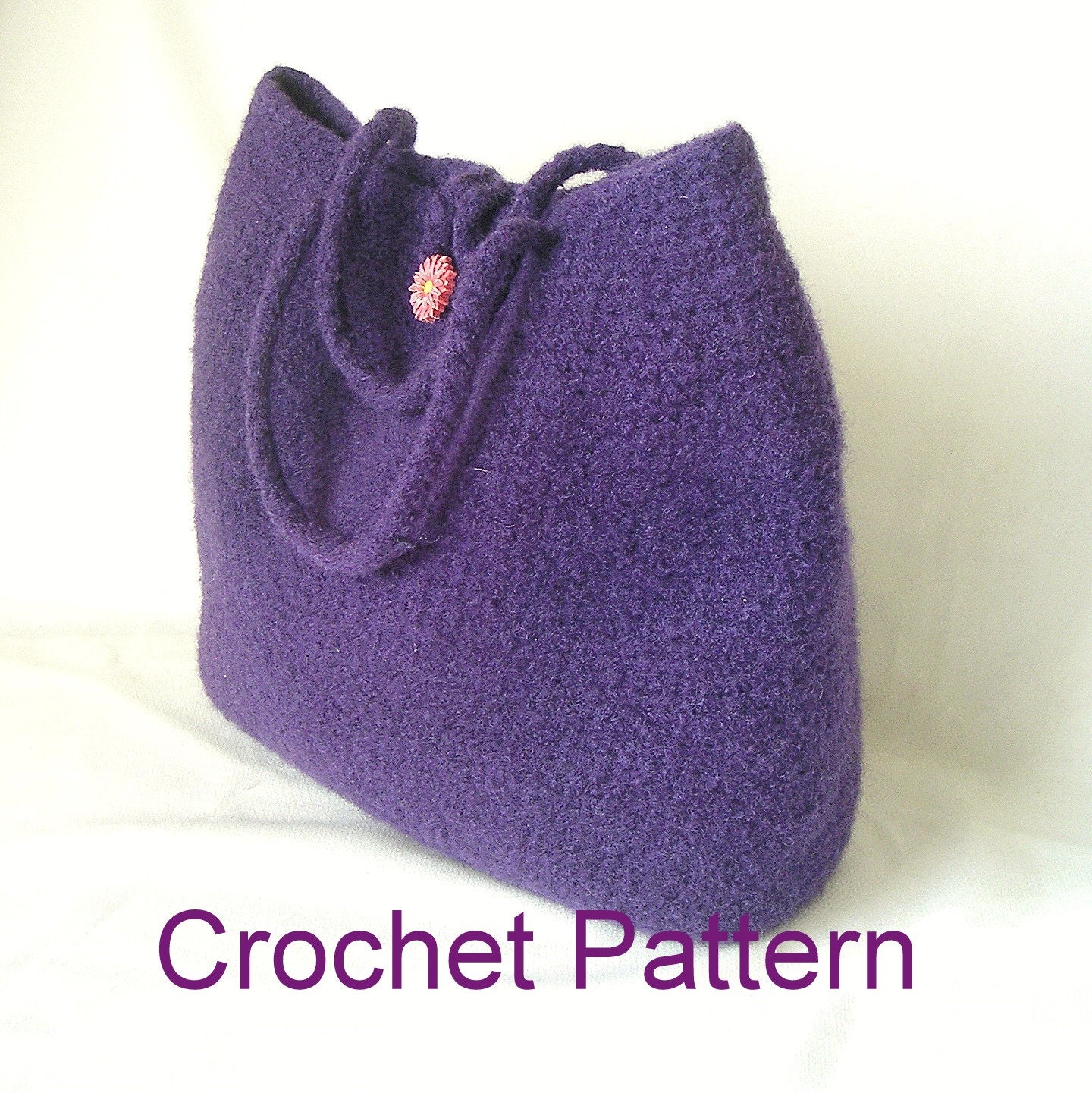 Easy Crochet Bag Pattern Tutorial pdf, Classic Felted Bag Crochet ...