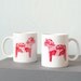 Dala horse - hand printed coffee mug