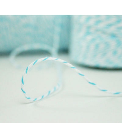 Aqua Bakers Twine - Blue & White - 50 yards sampler Il_570xn
