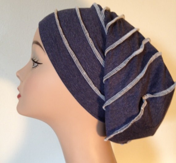 Items similar to Modern Turban Style Head Wrap In Lightweight Denim
