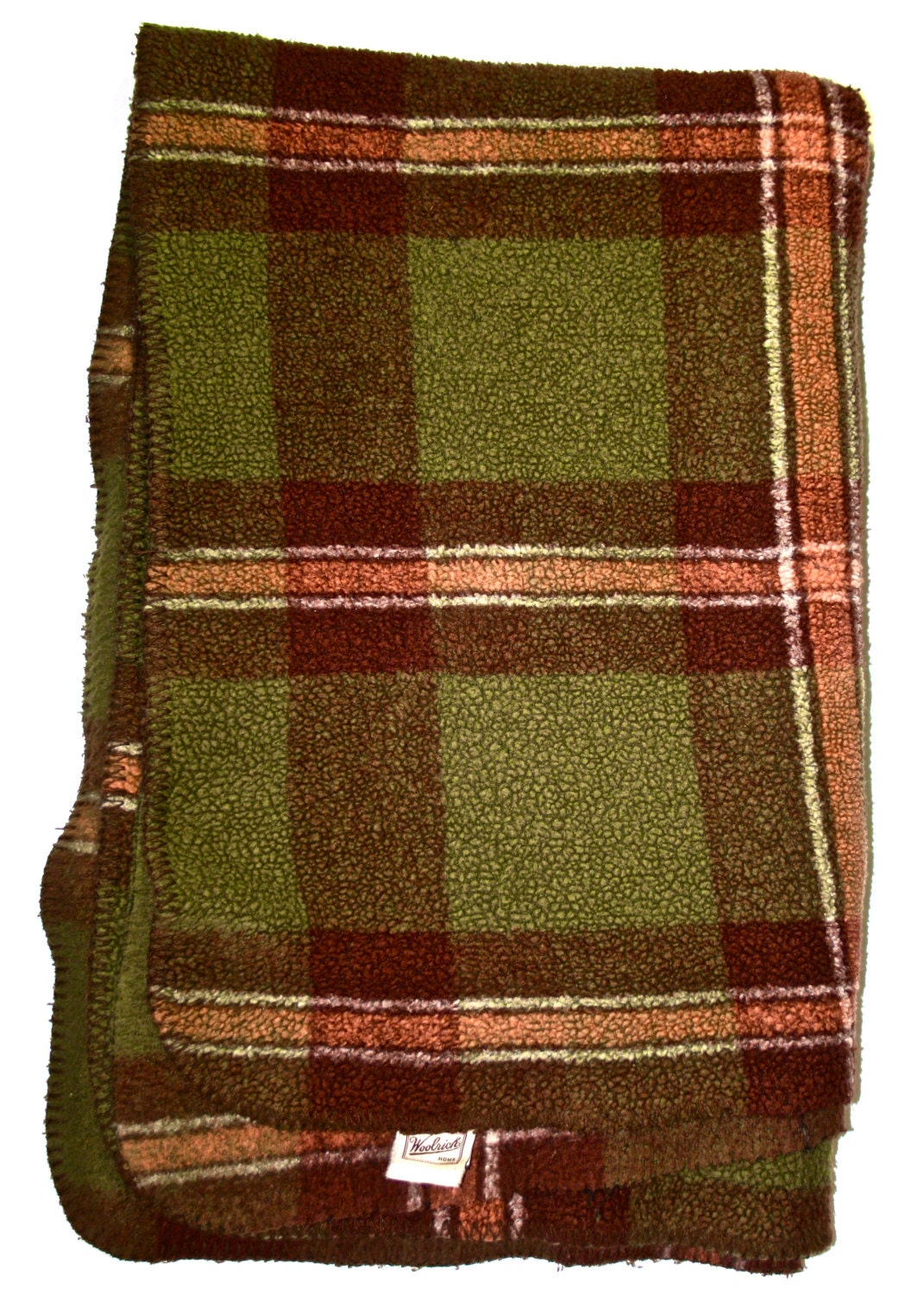 Vintage Woolrich Green Plaid Blanket by VintageMensGoods on Etsy