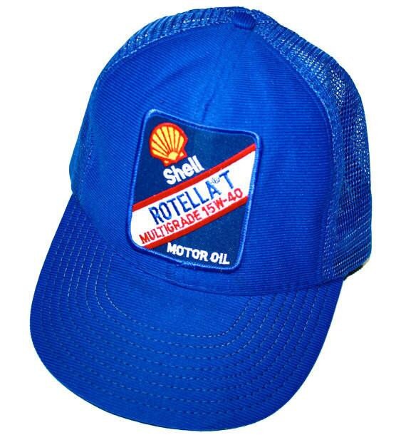 Vintage 80s Shell Motor Oil Company Blue by VintageMensGoods