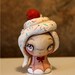 Cupcake Doll Miniature Porcelain Art Decoration Sprinkles Frosting Miniature