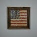 Eco friendly rustic barn wood frame 12x12 print of flag. Tons of natural character
