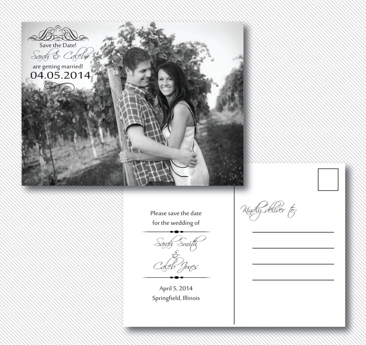 Custom photo wedding Save the Date POSTCARD Printable or Printed Il_570xn