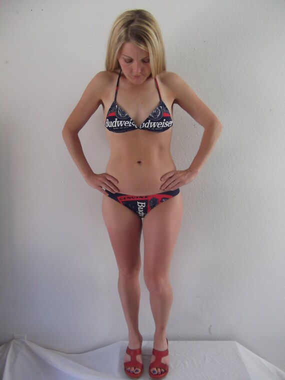 Items Similar To Vintage Bathing Suit Budweiser Bikini Bathing Suit