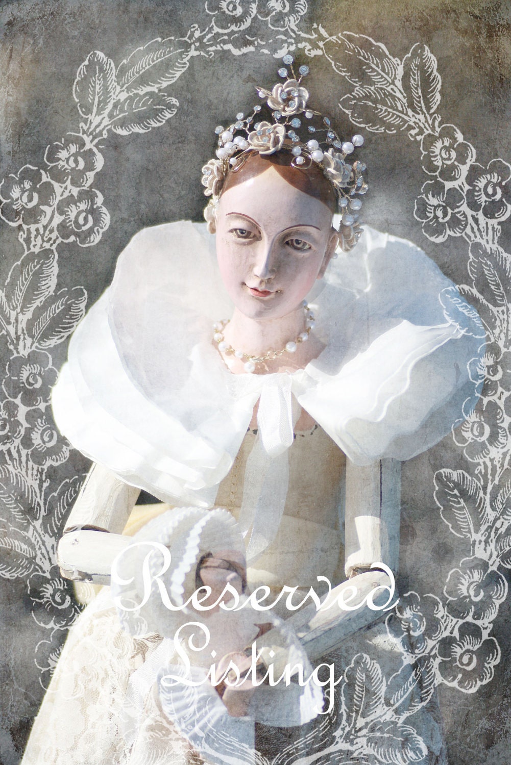 reserved listing - I love paris in the springtime - a marie paper doll muse - retired muse - last one