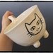 SECOND SALE-Super Cute Cat Soup Bowl/ Big Mug in White by misunrie