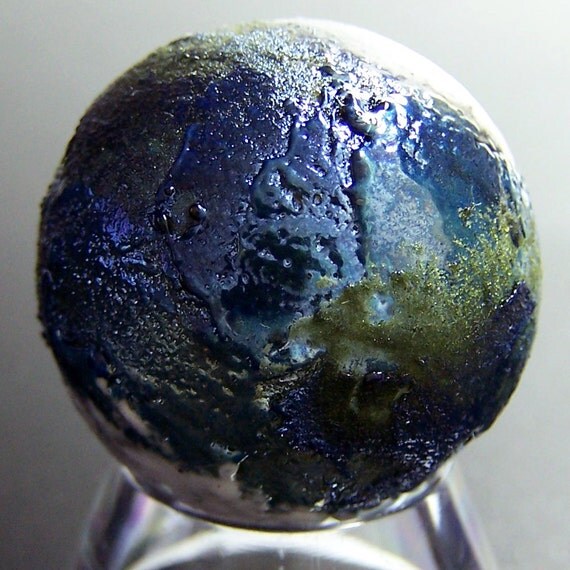 Bumpy Glass Planet 'Indigo Metal' Collectable b