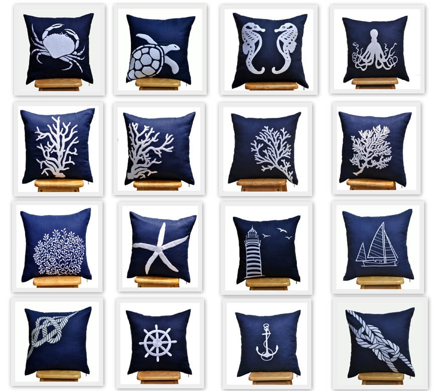 Popular items for pillow accent navy on Etsy