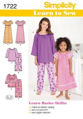 LEARN 2 SEW PATTERN / Make Child Girl Pajamas by WhatCameFirst