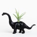 Small Dinosaur Planter with Air Plant Room Decor, College Dorm Geekery, Black Plant Pot, Dino