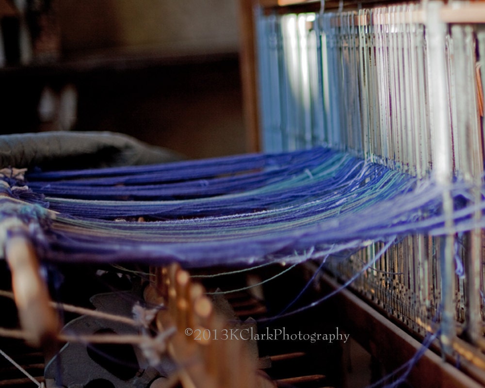 The Loom Fine Art Photography for Studio Home Decor for the Weaving Spinner Knitting Yarnivore Hand Crafted Home of Blues and Greens - KClarkPhotography