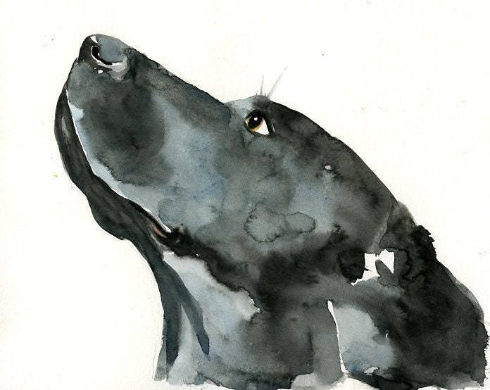 CUSTOM PET PORTRAIT Original watercolor painting by dimdi on Etsy