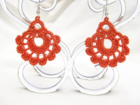 Pdf Tutorial Crochet Pattern Dangle Earrings By Accessoriesbynez