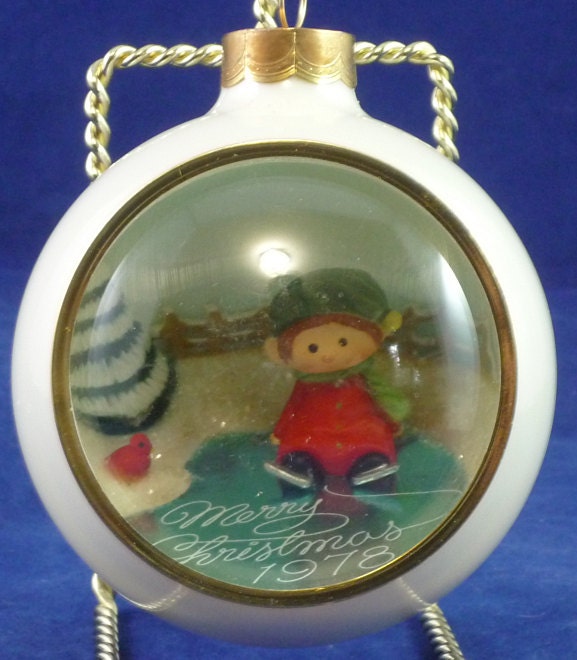 Vintage Hallmark Christmas Ornament Elf Skating by TocsBounty