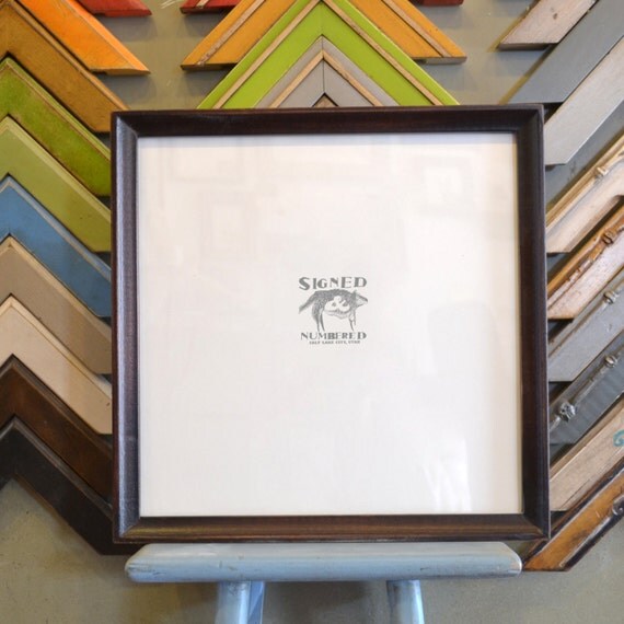 12.5x12.5 inch Square Record/LP Frame in Foxy by signedandnumbered