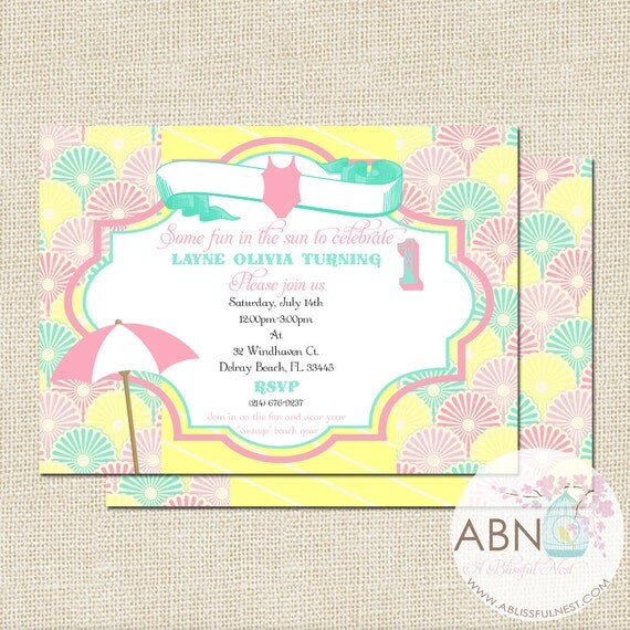 Vintage Carnival Beach Boardwalk Birthday Invitation - PRINTABLE - By A Blissful Nest Il_570xn