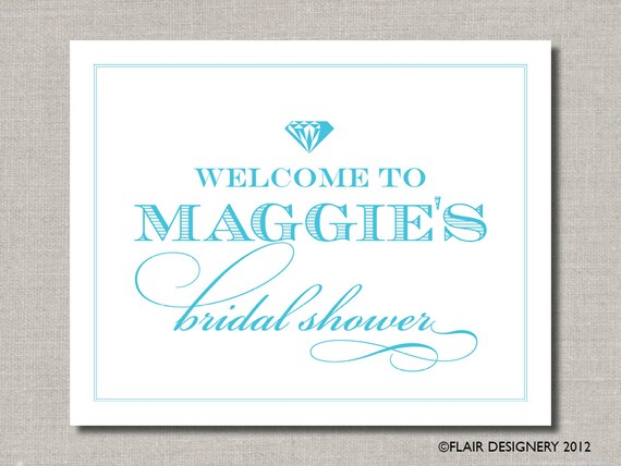 Bridal Shower Welcome - Printable Poster or Table Sign by Flair Designery Il_570xn
