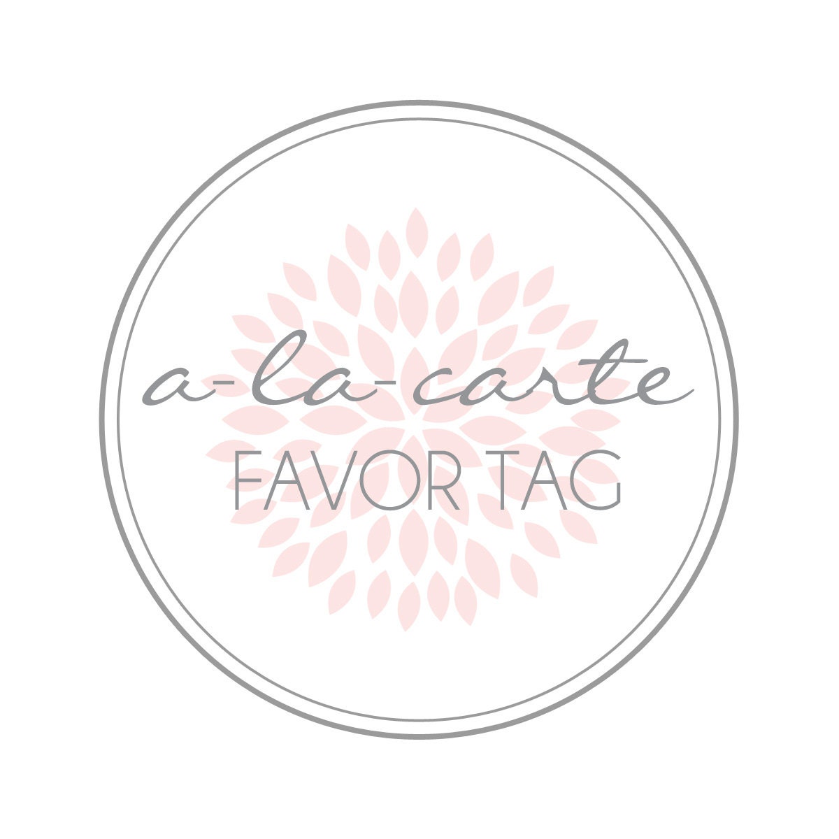 A-LA-CARTE - favor tags - Petite Party Studio Il_570xn