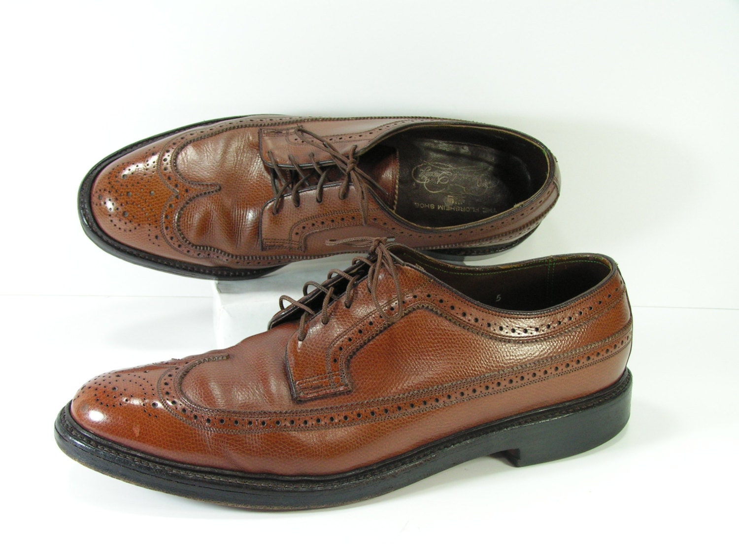 Florsheim Imperial Wingtip Dress Shoes Mens By Vintageshoescloset