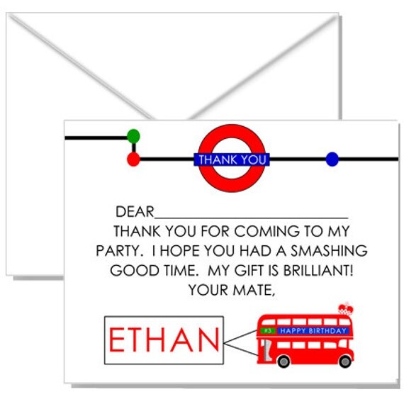 Double Decker Bus Thank Yous Il_570xn