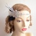 BEST SELLER,Feather Flapper,Crystal Rhinestone Headpiece,1920's,Bling headpiece,rhinestone headband,High Glitz headpiece,Style C011