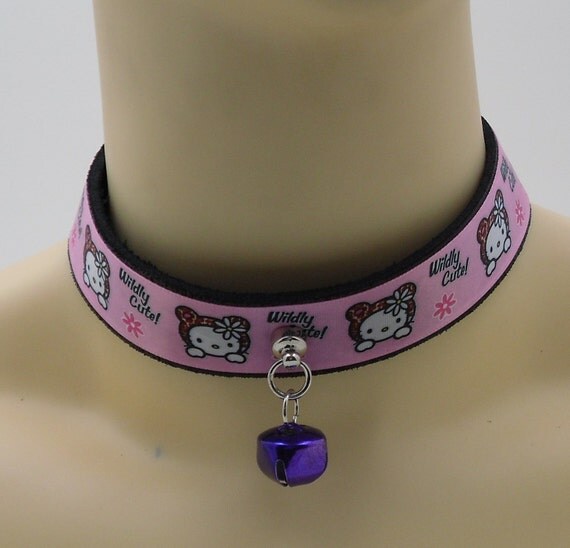 Hello Kitty Human Pet Collar Free US Shipping by HOBL on Etsy