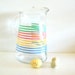 1950s Pastel Striped Pitcher With Ice Lip