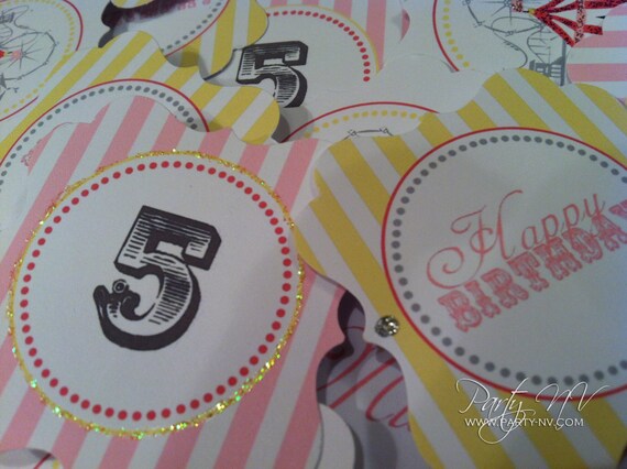 PRINTABLE (2" PARTY CIRCLES) - "Old Time" Carnival Collection- Vintage Design Il_570xn