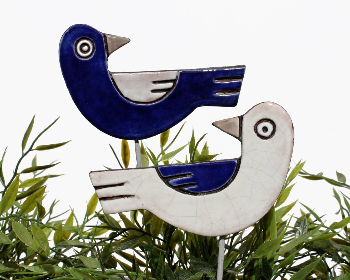 birds garden art plant stakes garden markers garden by GVEGA