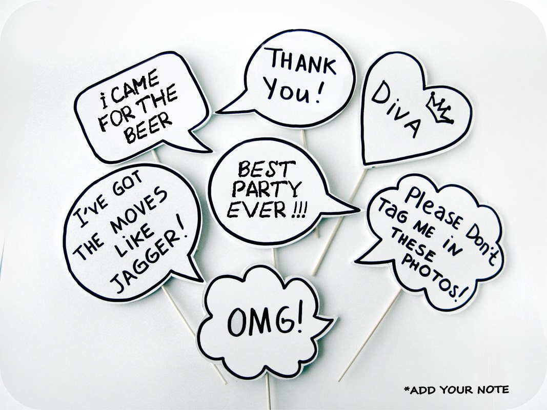 Photobooth Props Party Photo Booth Signs with by MisterMustache