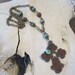 ON HOLD-Rustic jewelry,turquoise jewelry,wire wrapped horse jewelry, western jewelry cowgirl,copper,boho jewelry,cross jewelry