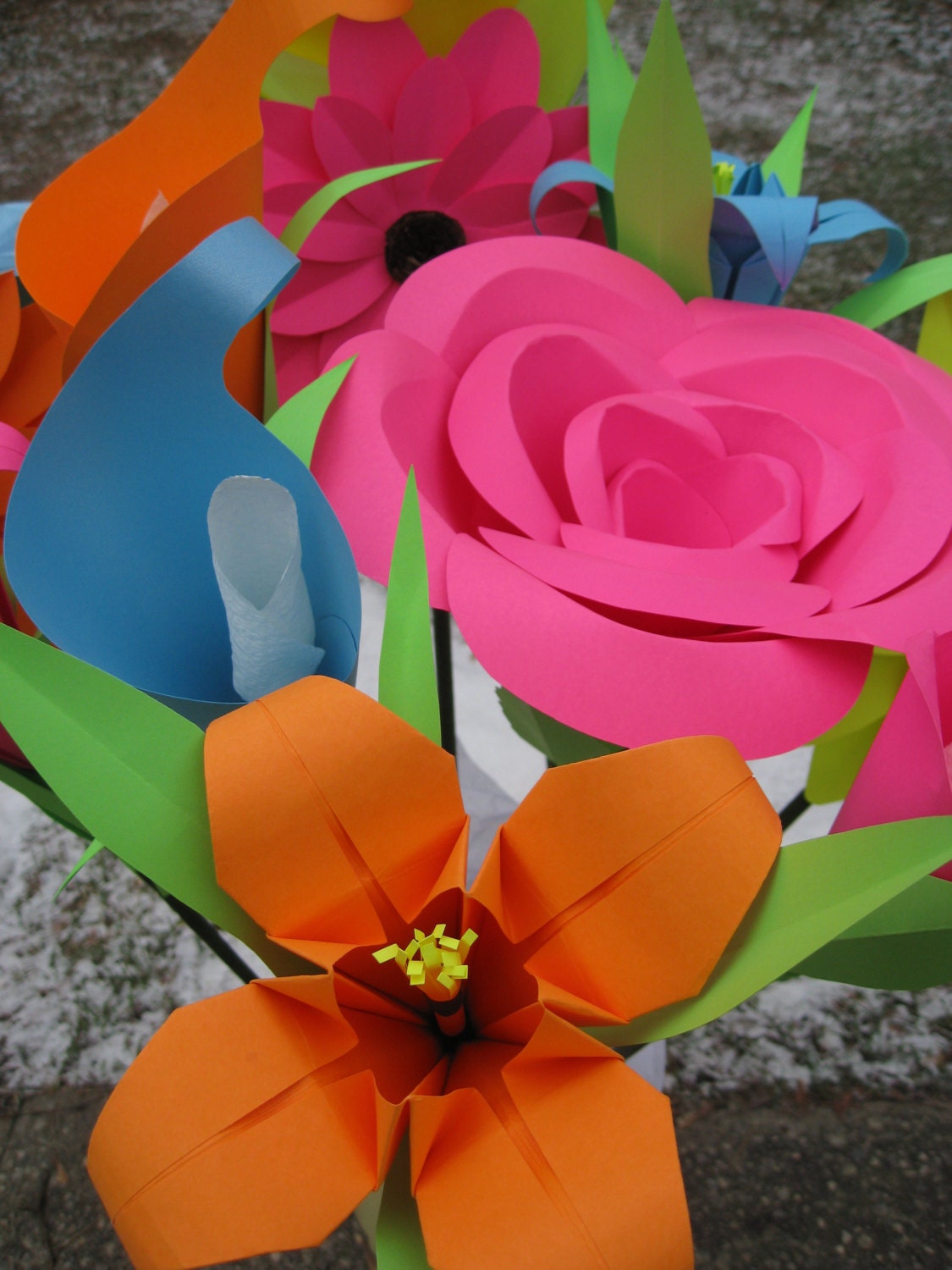 Huge Paper Flower Display. CHOOSE YOUR COLORS. by TreeTownPaper