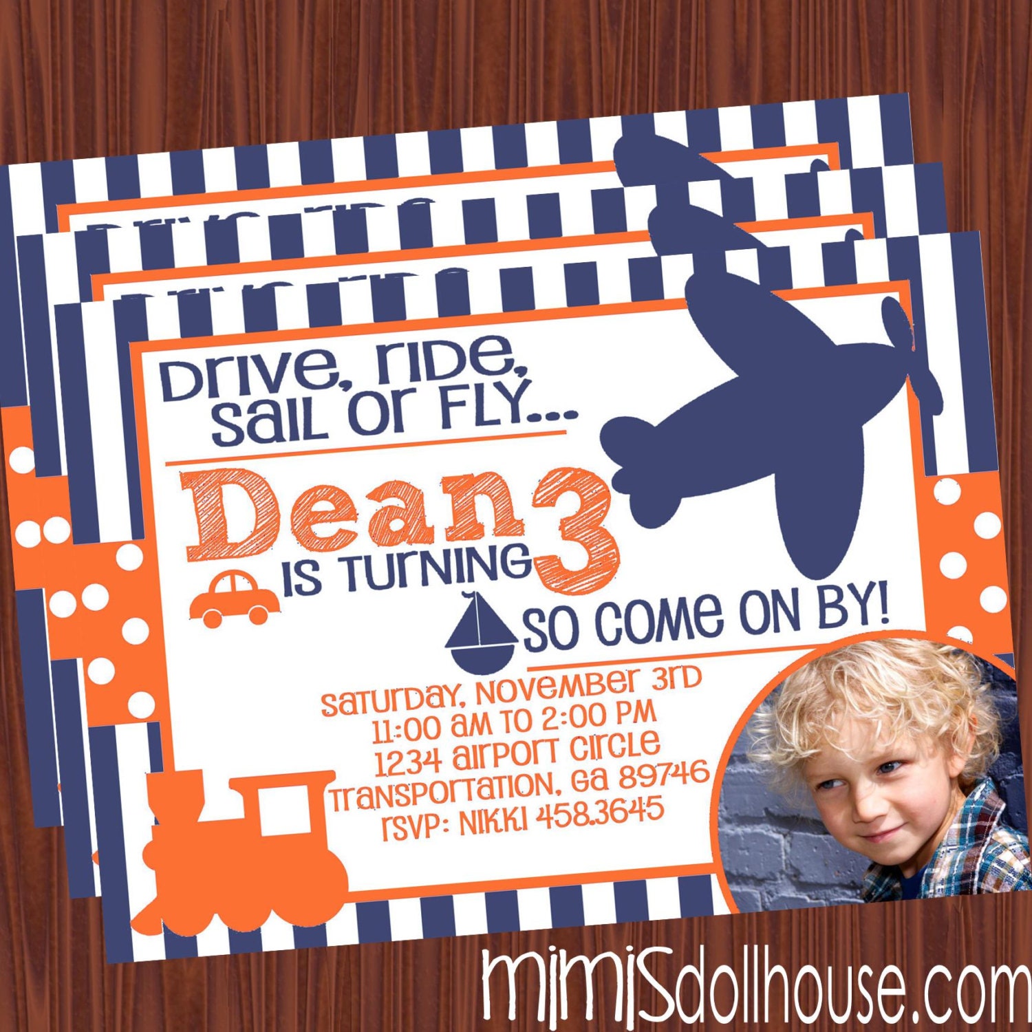 Transportation Invitation- Car, Plane, Boat, Train Invitation- Transportation Birthday invitation PDF/JPEG Il_570xn