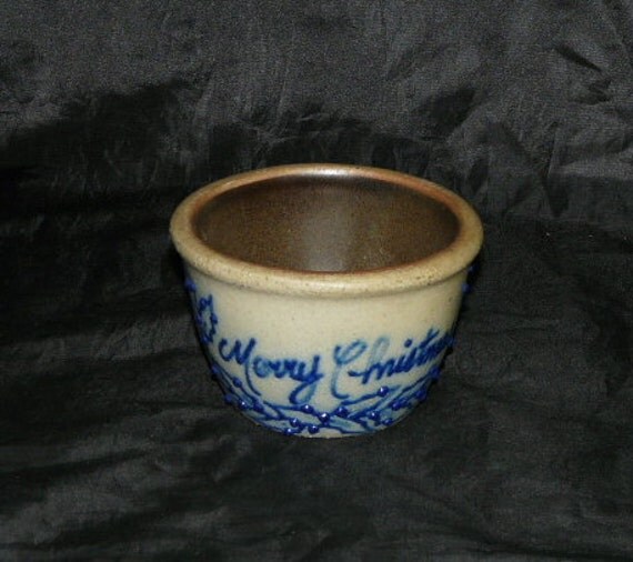 Salmon Falls Stoneware Merry Christmas Holly Bowl by FoundinAlaska