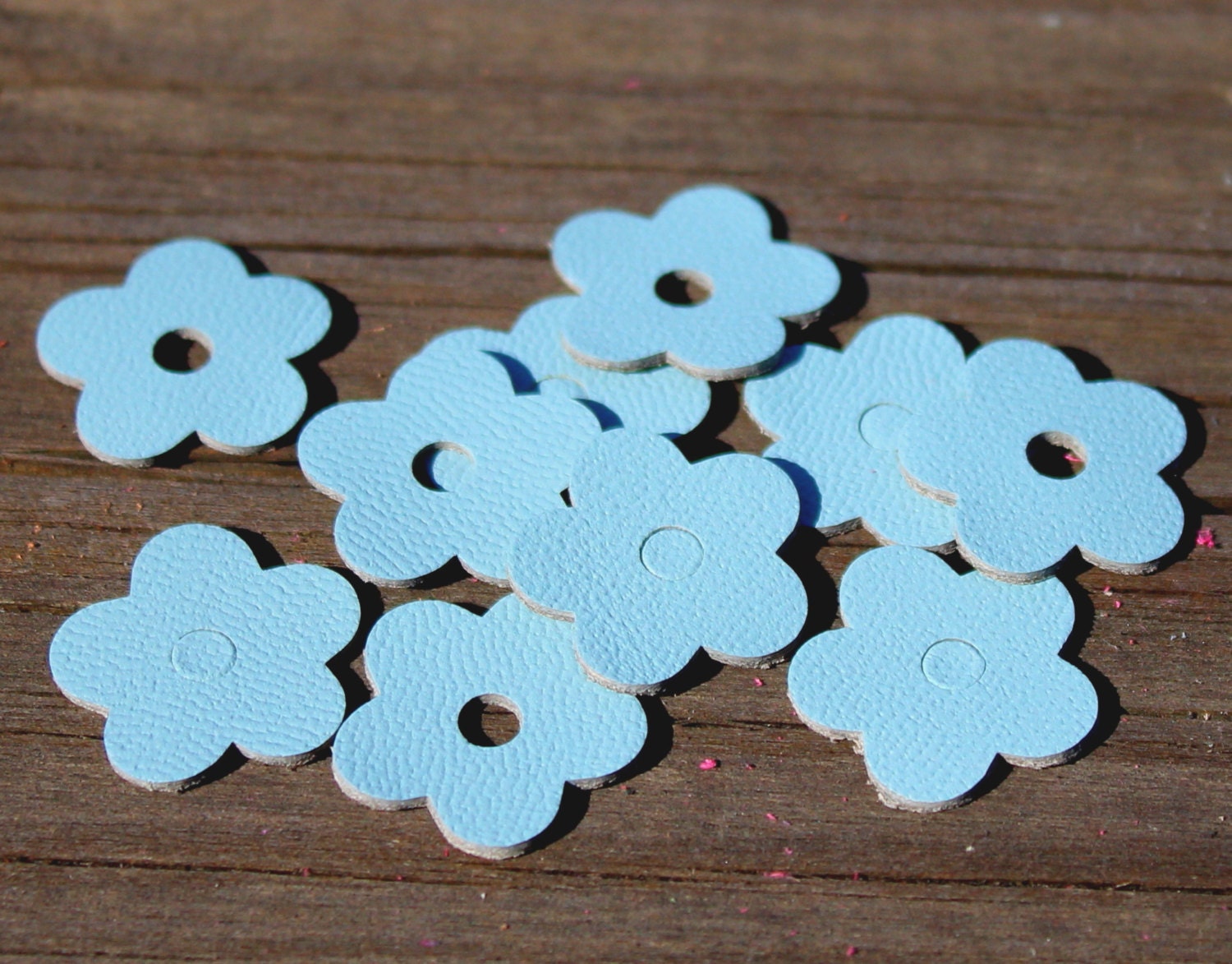 Leather jewelry making supplies flower applique die cuts, Sky Blue 20 ... Leather jewelry making supplies flower applique die cuts, Sky Blue 20 ...