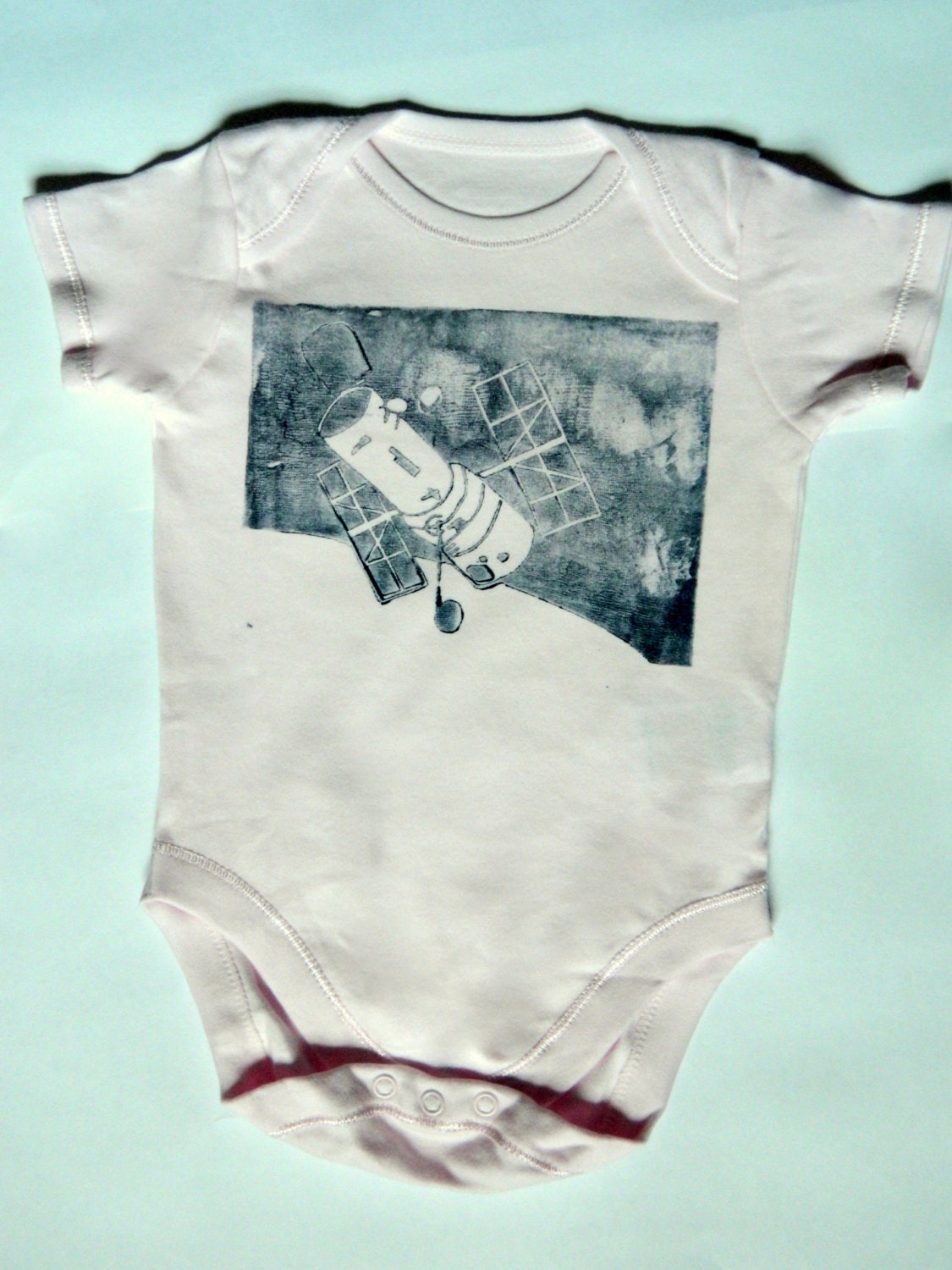 Satellite Babygrow Space. Baby Science Onesie. by MyWifeYourWife