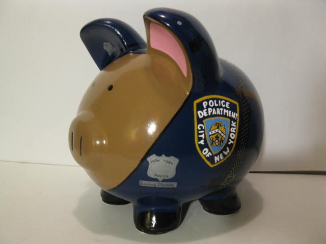 officer doggy piggy plush