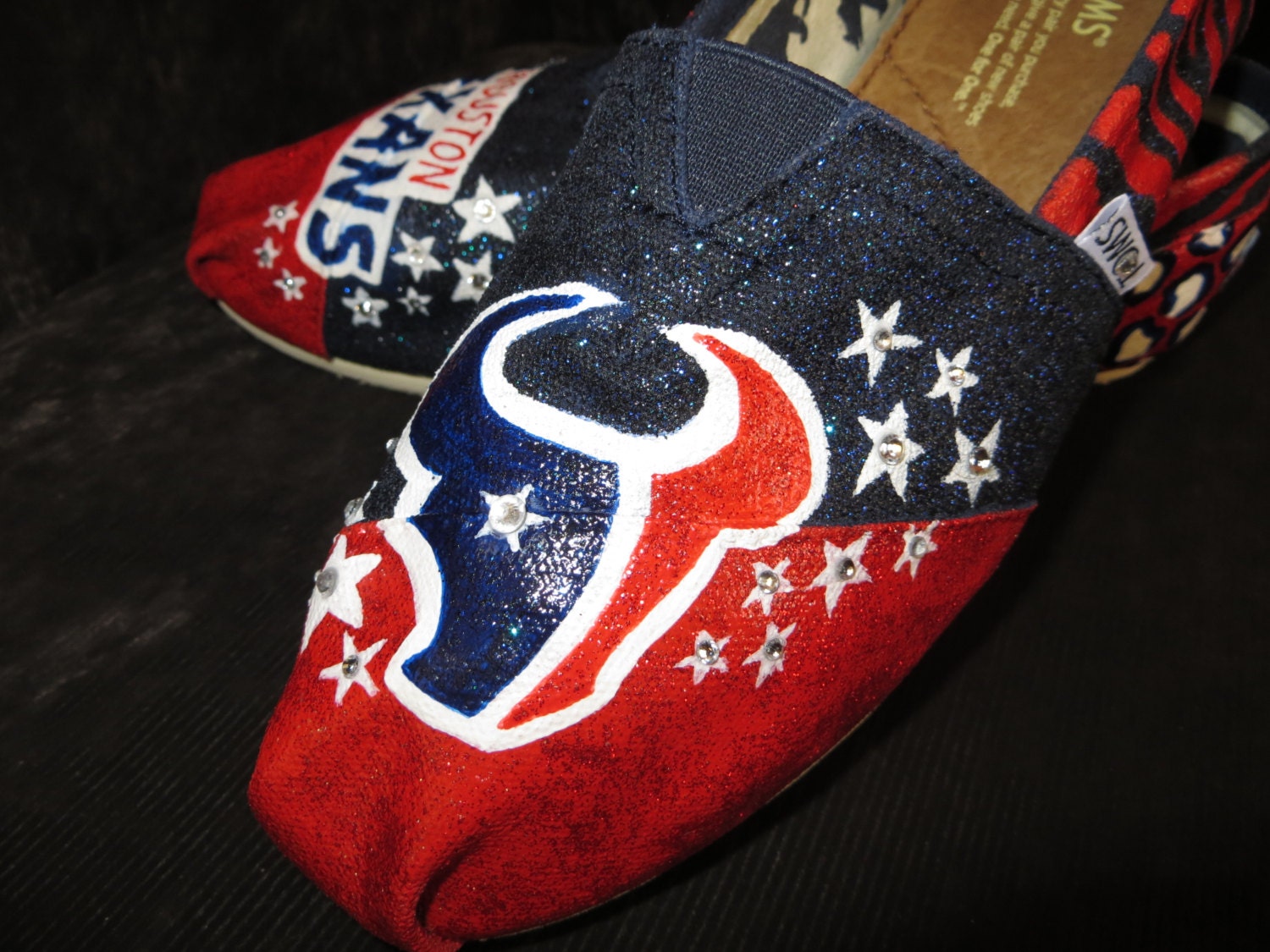 Hand Painted Houston Texans Toms