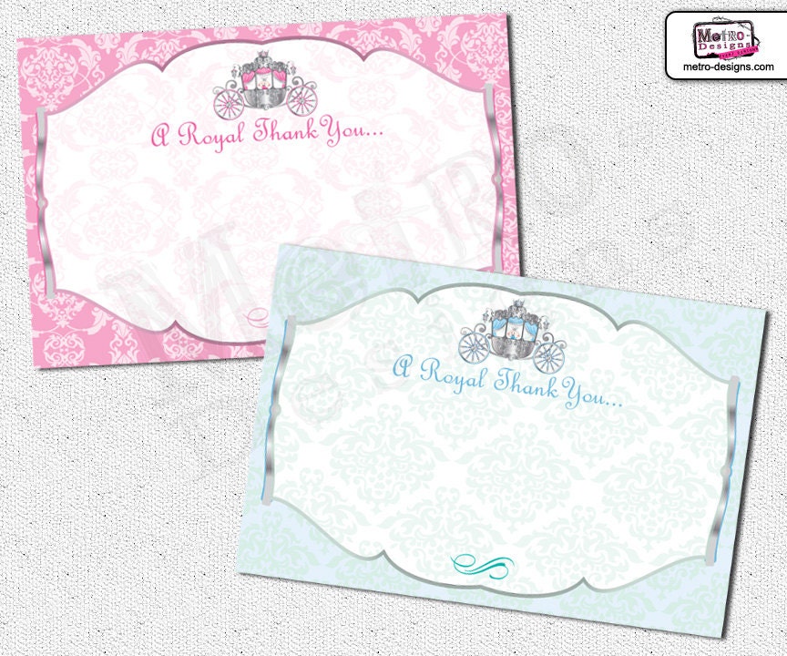Princess, Prince Baby Shower - Thank You Cards Il_570xn
