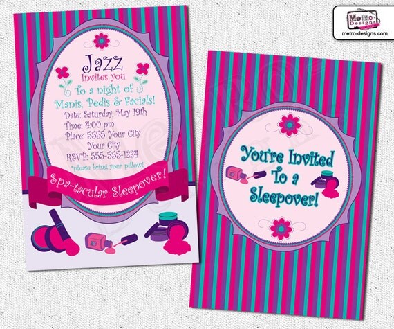 Slumber Party Invitations Il_570xn