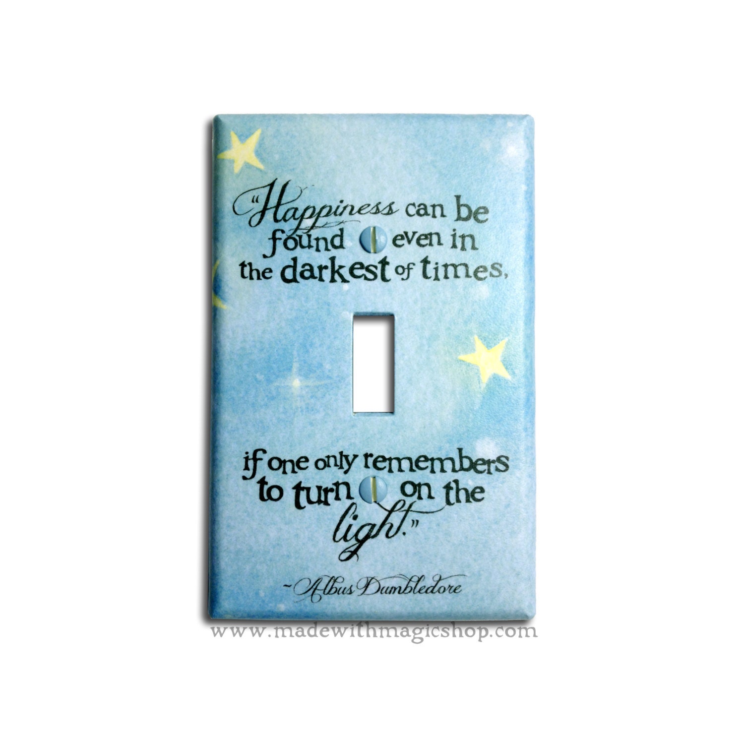 Turn On The Light - Wizard Inspired Switch Plate (Updated Design)