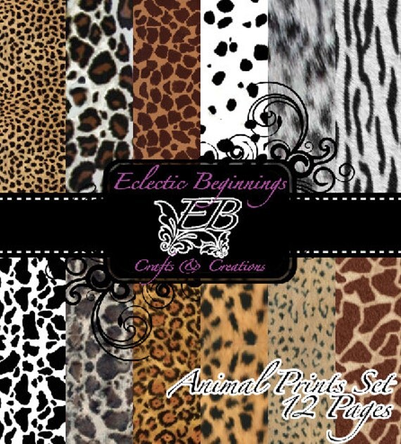 Scrapbook Paper Designs Animal Print by EclecticBeginnings