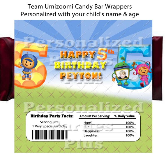 Team Umizoomi Candy Bar Wrappers: Downloadable & Printable Il_570xn