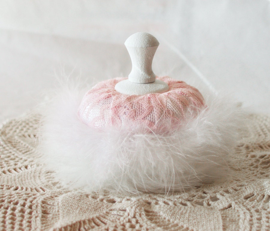 Vintage Style Body Powder Duster Puff with by PowderPuffEmporium