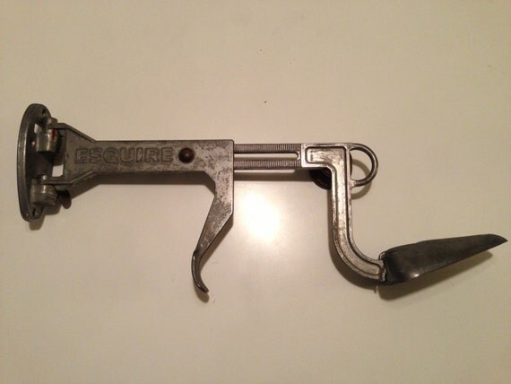 Esquire wall mounted shoe shine shoe holder by benlewis2 on Etsy