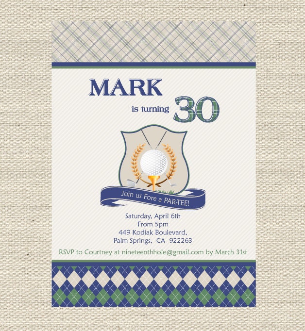 Golf Birthday Invitation Printable by Giggles and Grace Designs Il_570xn