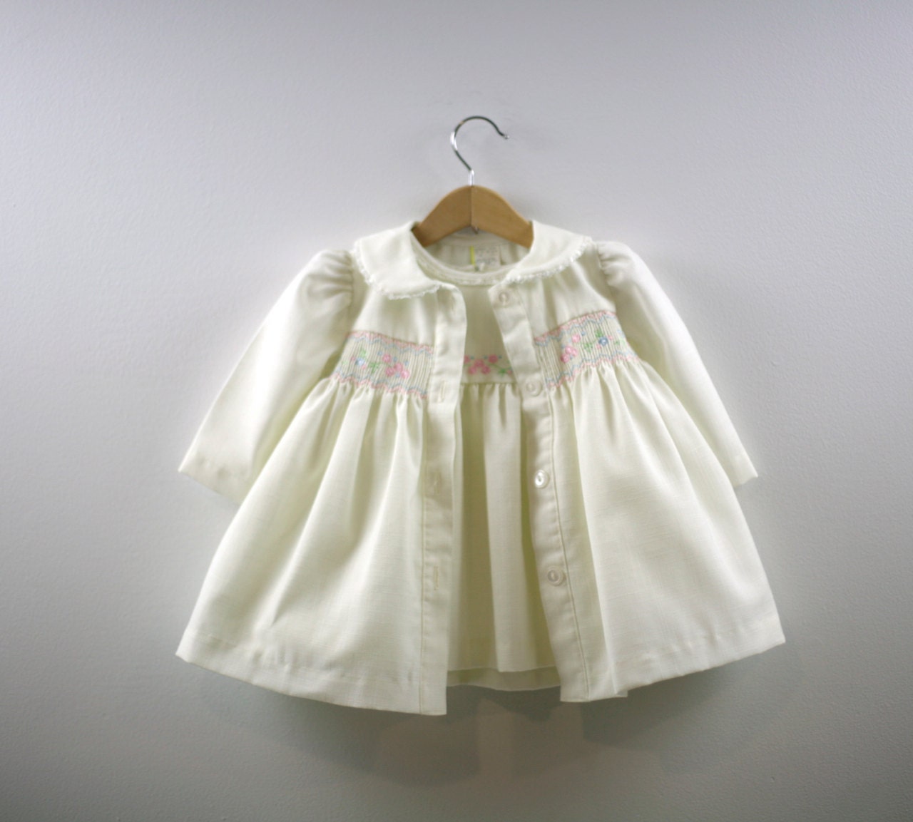 Vintage Spring Baby Dress in Cream with Matching by udaskids