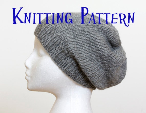 Instant Download PDF Knitting Pattern Slouchy by SCHandmade
